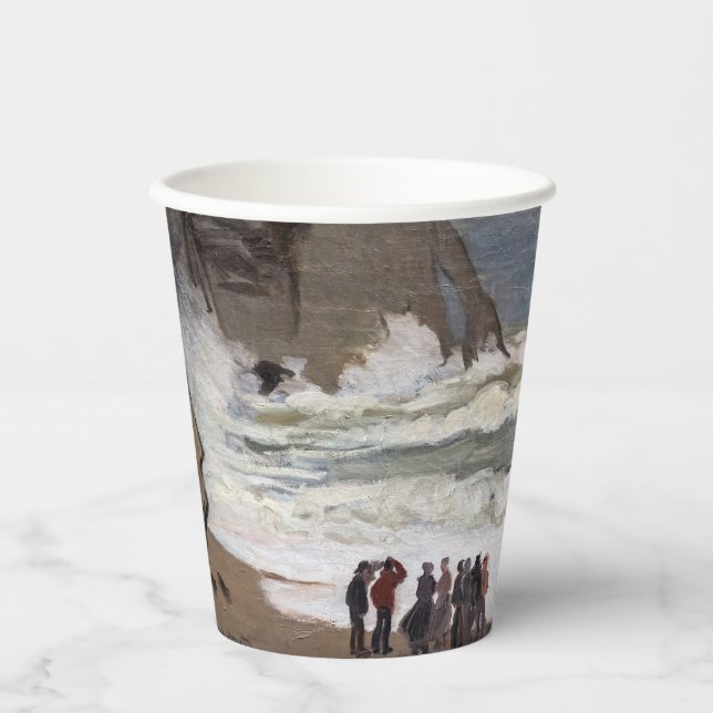 Claude Monet - Rough Sea at Etretat Paper Cups (Front)