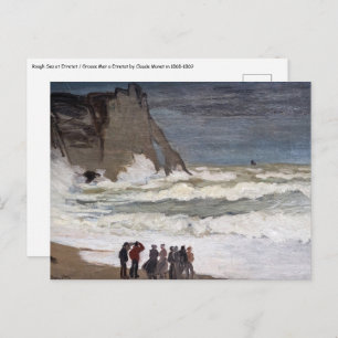 Claude Monet - Rough Sea at Etretat Postcard
