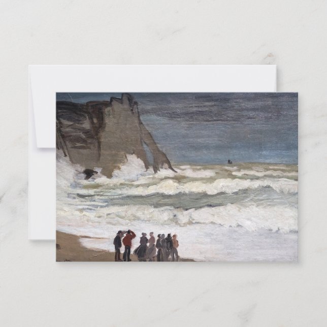 Claude Monet - Rough Sea at Etretat Thank You Card (Front)