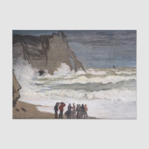 Claude Monet - Rough Sea at Etretat Tissue Paper