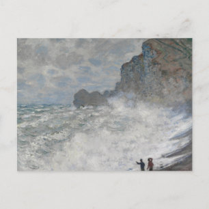 Claude Monet - Rough Weather at Étretat Postcard