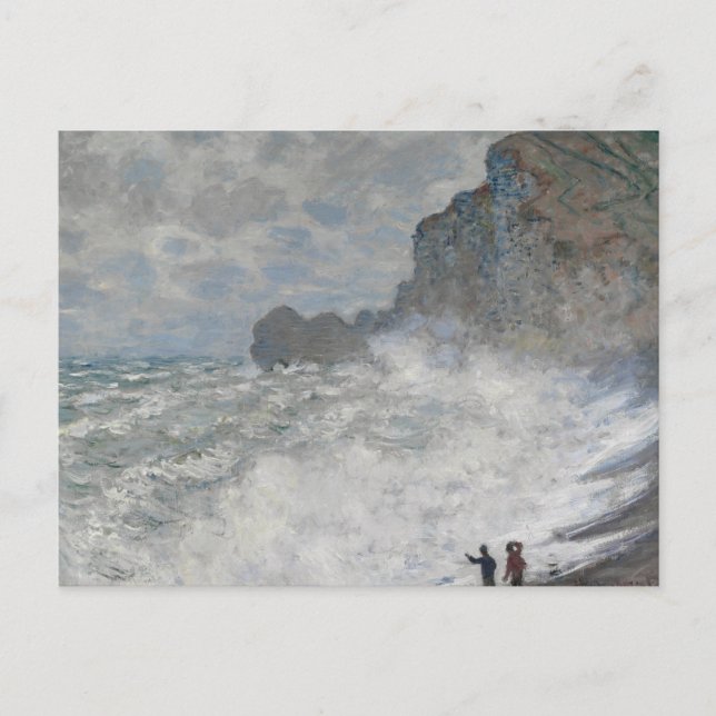 Claude Monet - Rough Weather at Étretat Postcard (Front)