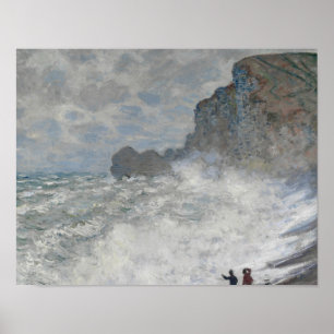 Claude Monet - Rough Weather at Étretat Poster