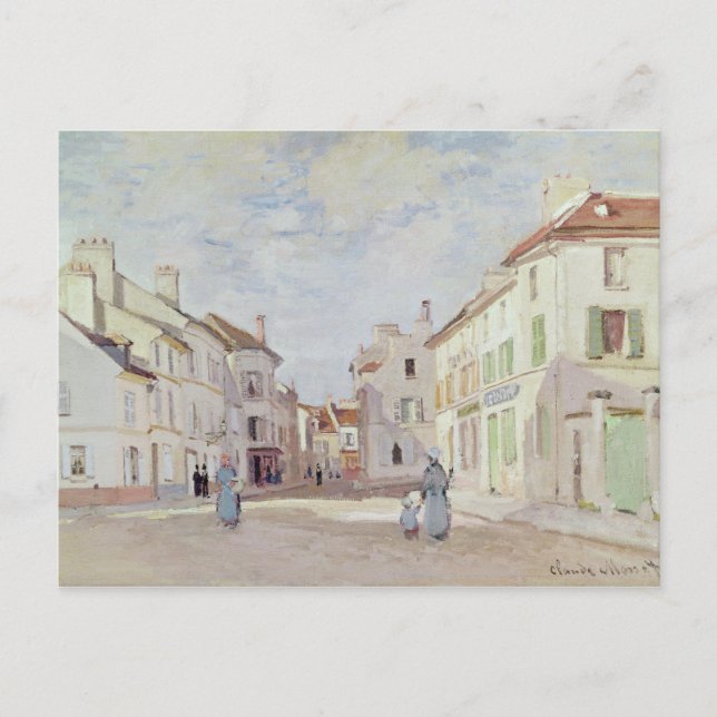 Claude Monet | Rue de la Chaussee at Argenteuil Postcard (Front)