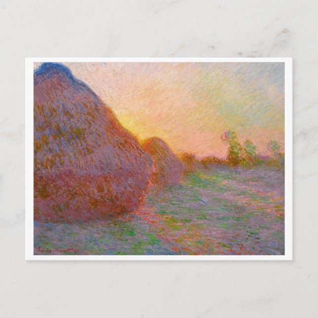 Claude Monet’s Meules Haystack Postcard (Front)