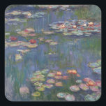 Claude Monet’s Water Lilies Square Sticker<br><div class="desc">This painting is one a series of oil paintings by French Impressionist Claude Monet (1840–1926) depicting Monet's flower garden at Giverny and were the main focus of Monet's artistic production during the last thirty years of his life.</div>