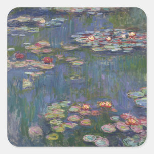 Claude Monet’s Water Lilies Square Sticker