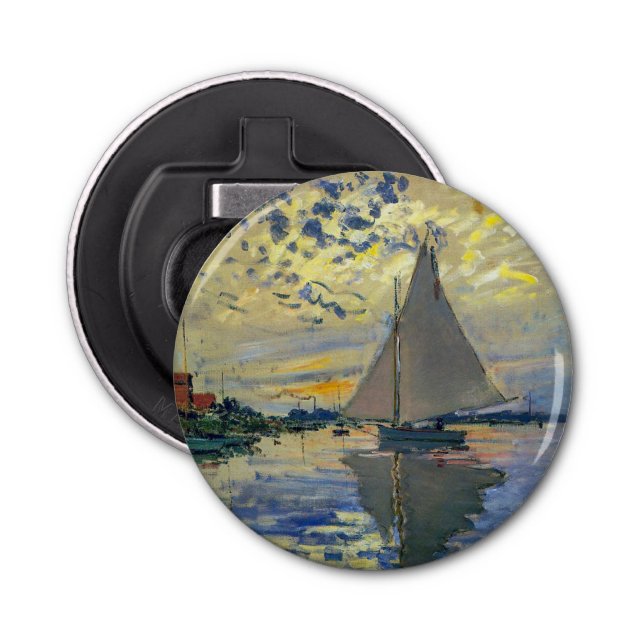 Claude Monet - Sailboat at Le Petit-Gennevilliers Bottle Opener (Front)