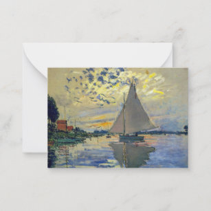 Claude Monet - Sailboat at Le Petit-Gennevilliers Card