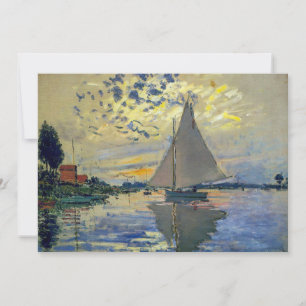 Claude Monet - Sailboat at Le Petit-Gennevilliers Invitation