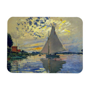 Claude Monet - Sailboat at Le Petit-Gennevilliers Magnet