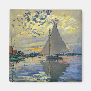 Claude Monet - Sailboat at Le Petit-Gennevilliers Magnet