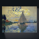 Claude Monet - Sailboat at Le Petit-Gennevilliers Paperweight<br><div class="desc">Sailboat at Le Petit-Gennevilliers / Voilier au Petit-Gennevilliers - Claude Monet,  1874</div>