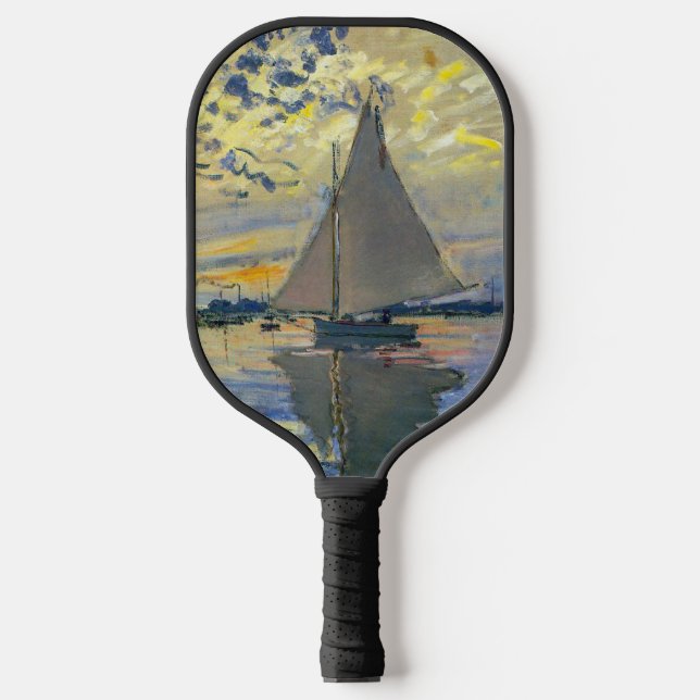 Claude Monet - Sailboat at Le Petit-Gennevilliers Pickleball Paddle (Front)