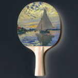 Claude Monet - Sailboat at Le Petit-Gennevilliers Ping Pong Paddle<br><div class="desc">Sailboat at Le Petit-Gennevilliers / Voilier au Petit-Gennevilliers - Claude Monet,  1874</div>