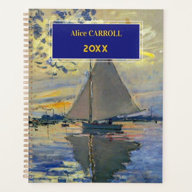 Claude Monet - Sailboat at Le Petit-Gennevilliers Planner (Front)
