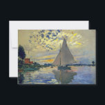 Claude Monet - Sailboat at Le Petit-Gennevilliers Thank You Card<br><div class="desc">Sailboat at Le Petit-Gennevilliers / Voilier au Petit-Gennevilliers - Claude Monet,  1874</div>