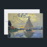 Claude Monet - Sailboat at Le Petit-Gennevilliers Thank You Card<br><div class="desc">Sailboat at Le Petit-Gennevilliers / Voilier au Petit-Gennevilliers - Claude Monet,  1874</div>