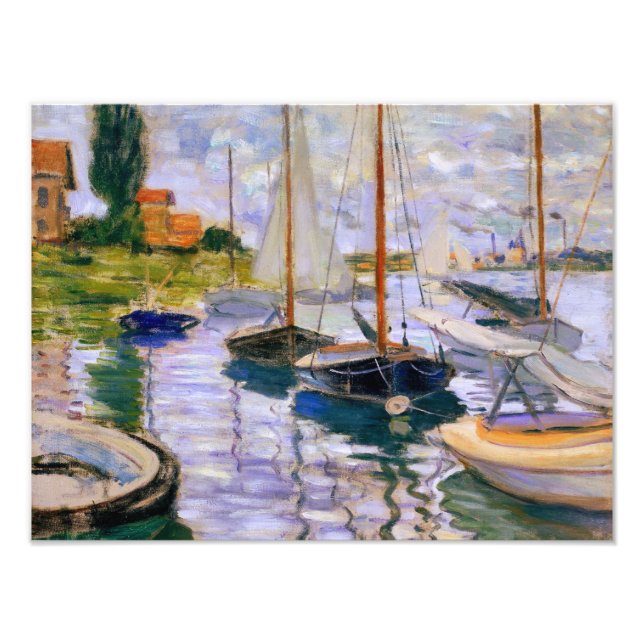 Claude Monet - Sailboats on the Seine Photo Print (Front)