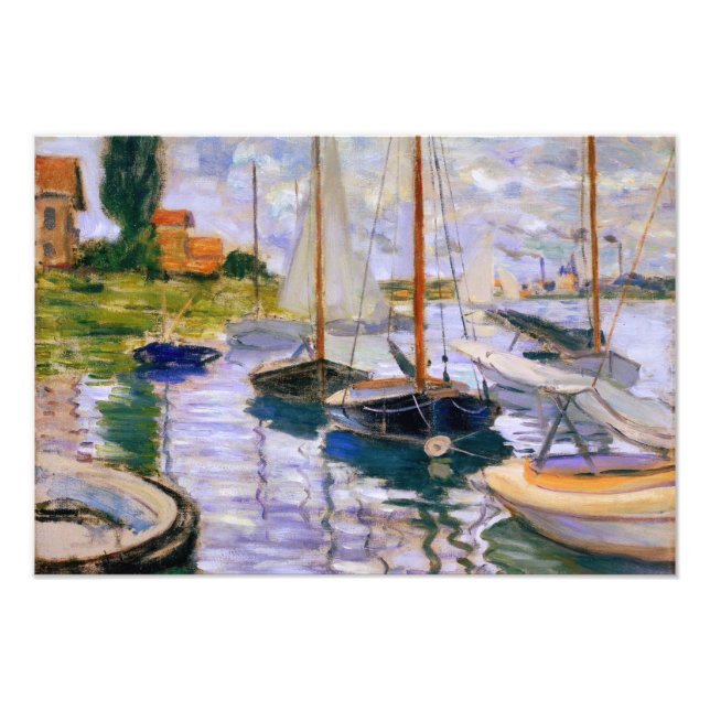 Claude Monet - Sailboats on the Seine Photo Print (Front)