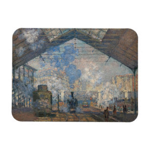 Claude Monet - Saint-Lazare Station exterior view Magnet