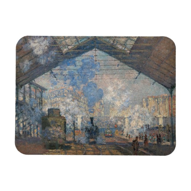 Claude Monet - Saint-Lazare Station exterior view Magnet (Horizontal)