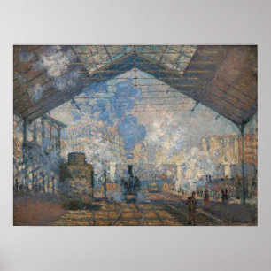Claude Monet - Saint-Lazare Station exterior view Poster