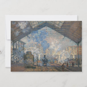 Claude Monet - Saint-Lazare Station exterior view Thank You Card