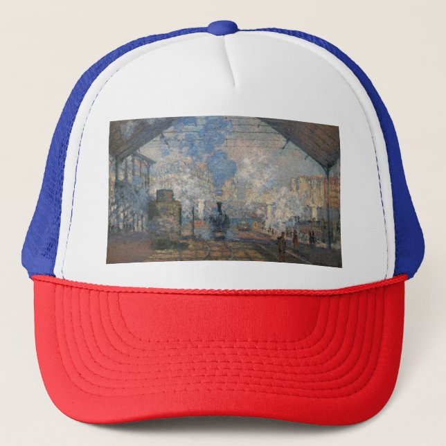 Claude Monet - Saint-Lazare Station exterior view Trucker Hat (Front)