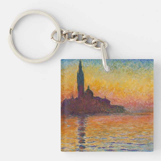 Claude Monet - San Giorgio Maggiore at Dusk Key Ring (Front)