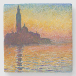 Claude Monet - San Giorgio Maggiore at Dusk Stone Coaster
