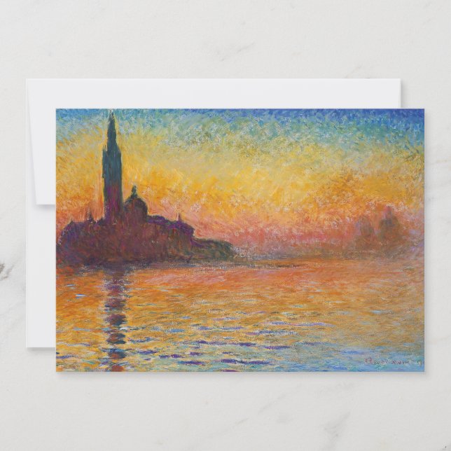 Claude Monet - San Giorgio Maggiore at Dusk Thank You Card (Front)