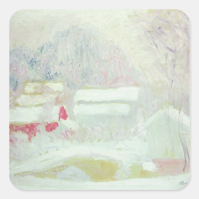 Claude Monet | Sandviken, Norway Square Sticker (Front)