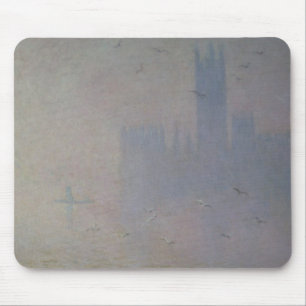 Claude Monet Seagulls over Houses of Parliament Mouse Pad