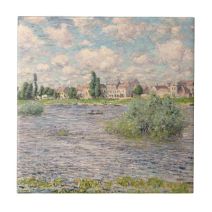 Claude Monet Seine at Lavacourt Ceramic Tile