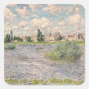 Claude Monet Seine at Lavacourt Square Sticker