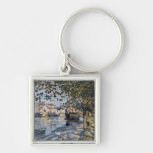 Claude Monet   Seine at Rouen, 1872 Key Ring