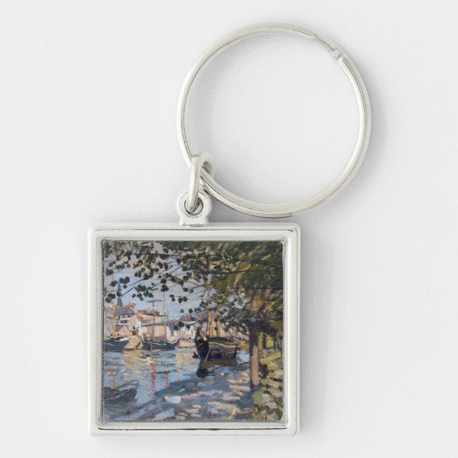 Claude Monet | Seine at Rouen, 1872 Key Ring (Front)
