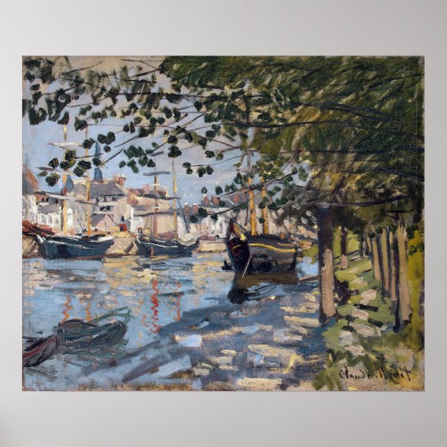 Claude Monet | Seine at Rouen, 1872 Poster (Front)