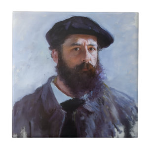 Claude Monet, Self-Portrait with a Beret, Ceramic Tile