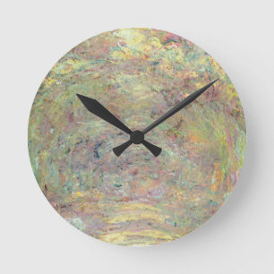 Claude Monet Shaded Path Round Clock