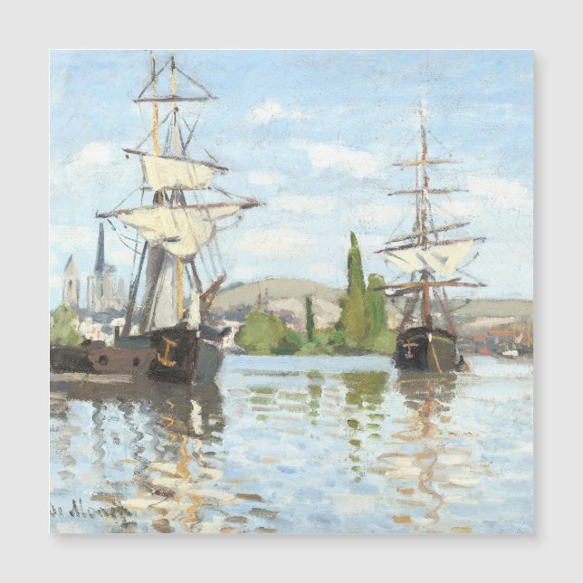 Claude Monet. Ships Riding on the Seine at Rouen (Front)