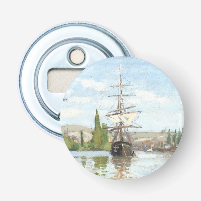 Claude Monet. Ships Riding on the Seine at Rouen Bottle Opener (Front)