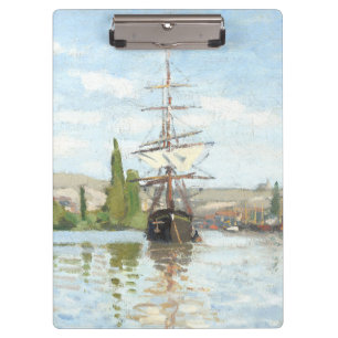 Claude Monet. Ships Riding on the Seine at Rouen Clipboard