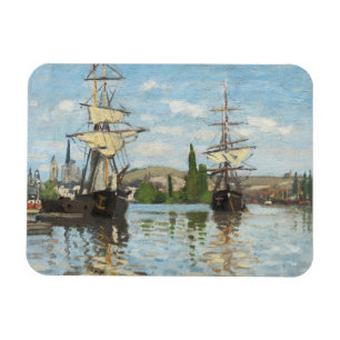Claude Monet   Ships Riding on the Seine at Rouen Magnet