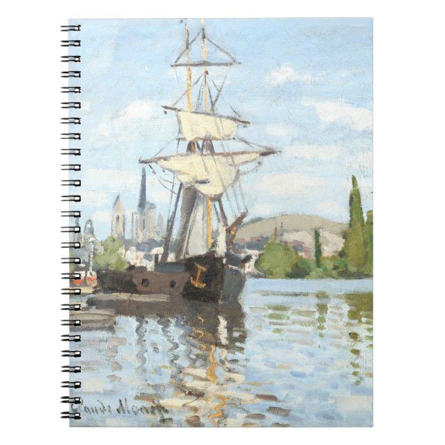 Claude Monet. Ships Riding on the Seine at Rouen Notebook (Front)