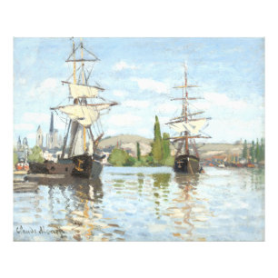 Claude Monet. Ships Riding on the Seine at Rouen Photo Print