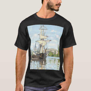 Claude Monet. Ships Riding on the Seine at Rouen T-Shirt