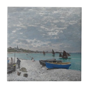 Claude Monet Sky Clouds Boats Ships Sea Ocean Ceramic Tile