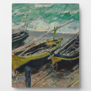 Claude Monet Sky Clouds Boats Ships Sea Ocean Plaque